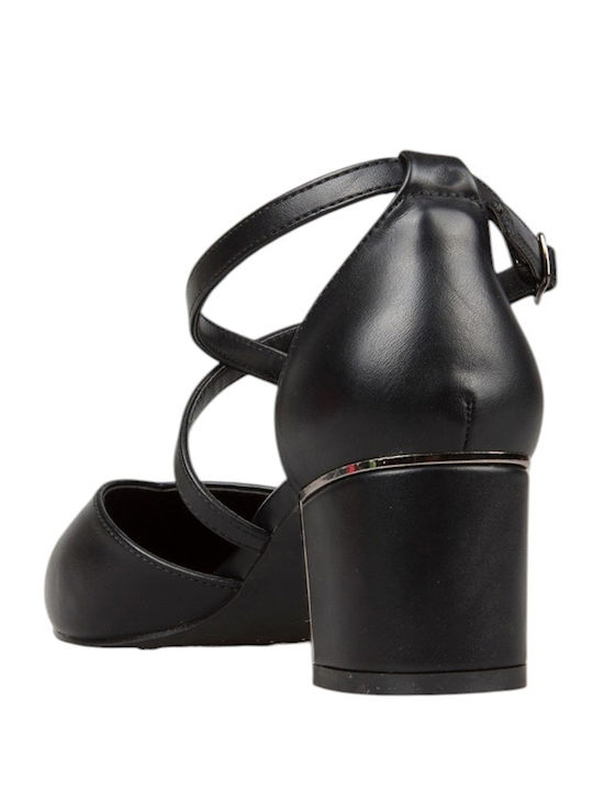 Heels with Strap Black