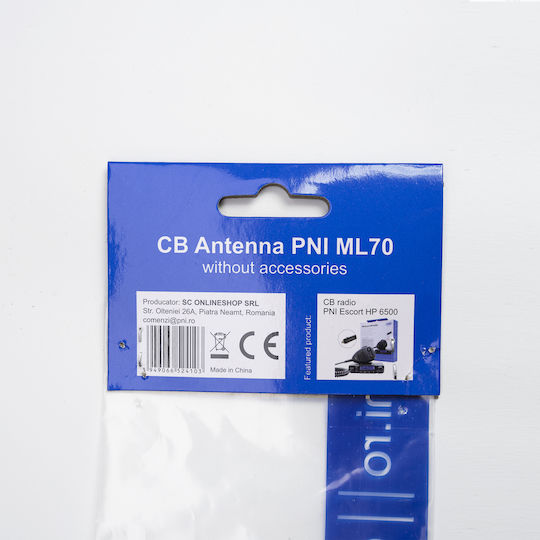 Pni Ml70 Κεραία Cb Αυτοκινήτου 70cm 26-30 Mhz 200w Pl Ø16mm Χωρίς Καλώδιο