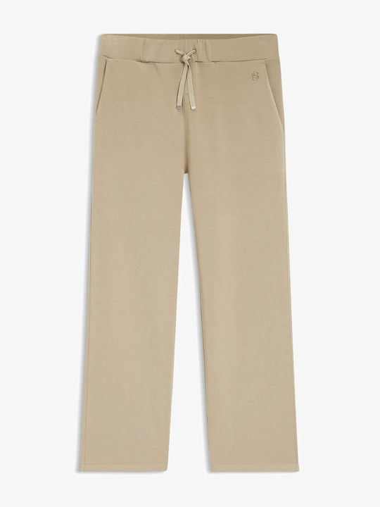 Damen Stoffhose mit Gummiband Beige