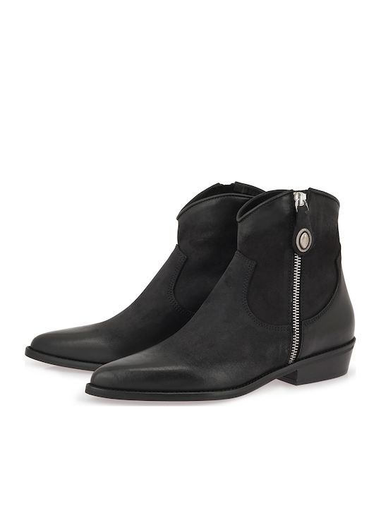 Ghete dama de piele Cowboy Negre