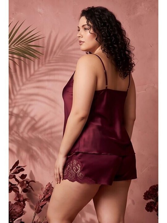 Jumelles Sommer Babydoll Burgundisch