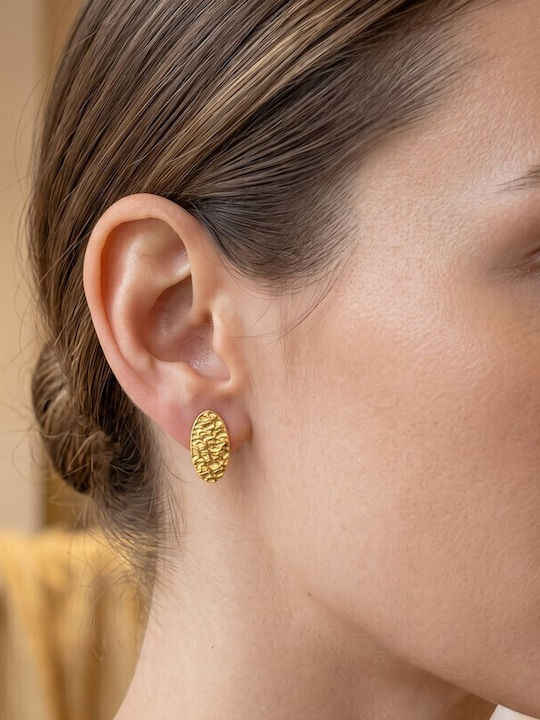 Grekas Single Gold Plated Silver Stud Earring Grekas Single Gold Plated Silver Stud Earring