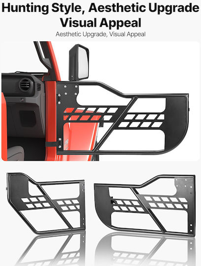 Vevor Tube Doors 4 Door Jeep Wrangler JL JLU 2018-2026 Gladiator JT 2020-2026 Steel Mirrors JPC4MCXSLFG2H19VI001V0