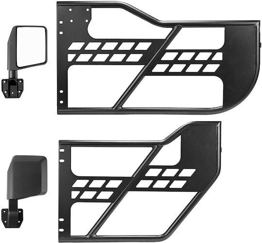 Vevor Tube Doors 4 Door Jeep Wrangler JL JLU 2018-2026 Gladiator JT 2020-2026 Steel Mirrors JPC4MCXSLFG2H19VI001V0