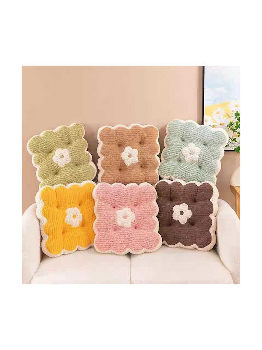 Garden Chair Cushion Yellow 40x40cm