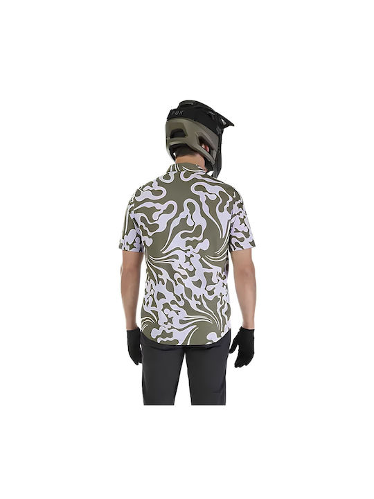 Fox Tricou De Ciclism Pentru Bărbați Cu Mâneci Scurte Mountain Bike Violet