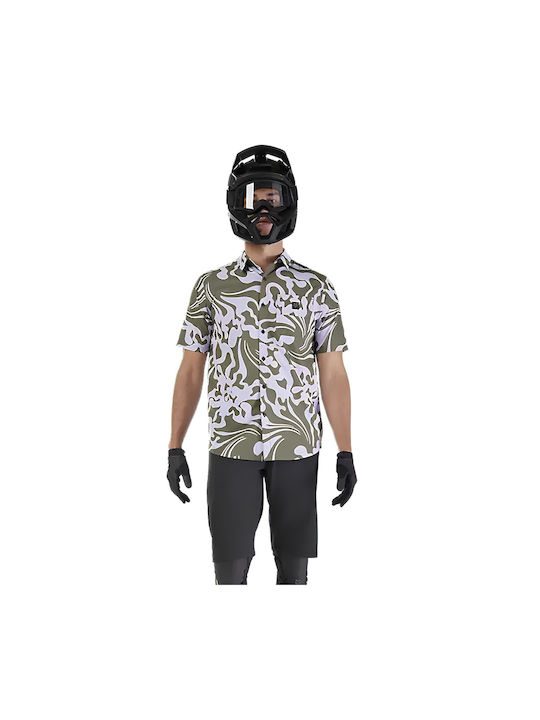 Fox Tricou De Ciclism Pentru Bărbați Cu Mâneci Scurte Mountain Bike Violet