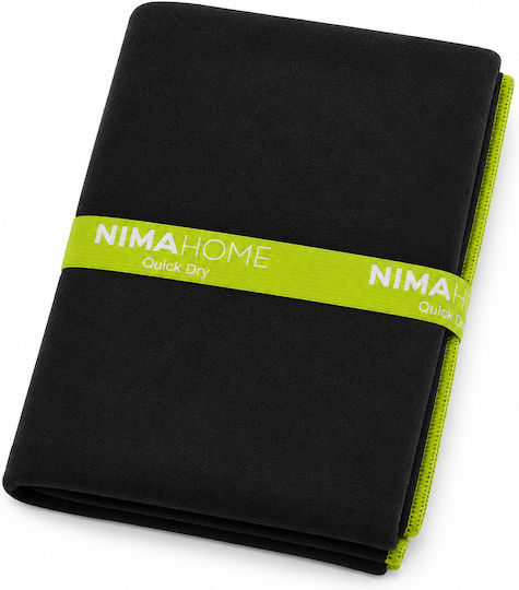 Nima Riva Πετσέτα Microfiber Σώματος Μαύρη 160x90εκ.