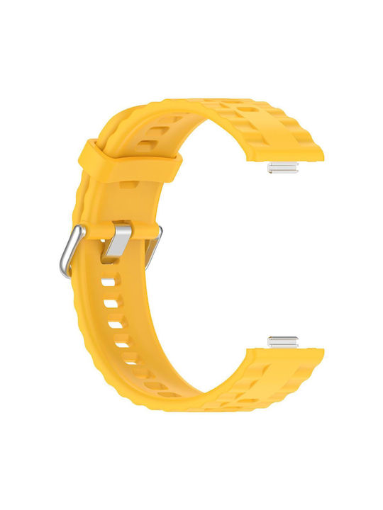 Huawei Watch Fit4 Pro Fit4 Fit3 Xdfind Silver Buckle Solid Color Watch Strap Silicone Yellow Huawei Watch Fit4 Pro Fit4 Fit3 Xdfind Silver Buckle Solid Color Watch Strap Silicone Yellow