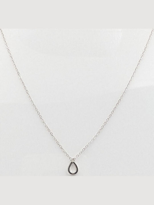 Grekas Halskette mit Träne-Design aus Silber