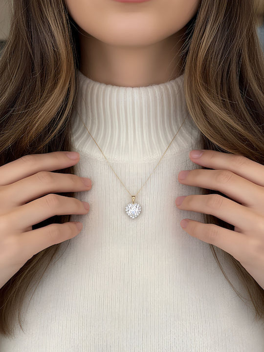 Chrysothemiss Κολιέ Crystal Heart Elegance