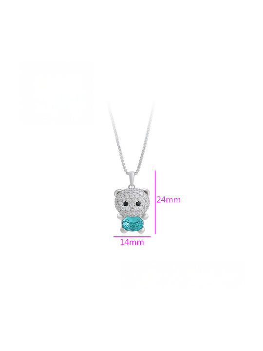 Chrysothemiss Κολιέ Crystal Bear