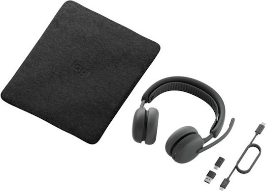 Logitech Zone 2 ES UC Version Ασύρματα On Ear Multimedia Ακουστικά με μικρόφωνο και σύνδεση Bluetooth / USB-C σε Γκρι χρώμα