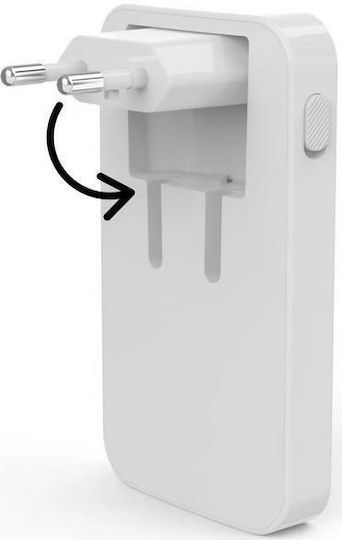 HAMA Wireless Charger with USB-A and 2 USB-C Output Ports 65W Power Delivery White