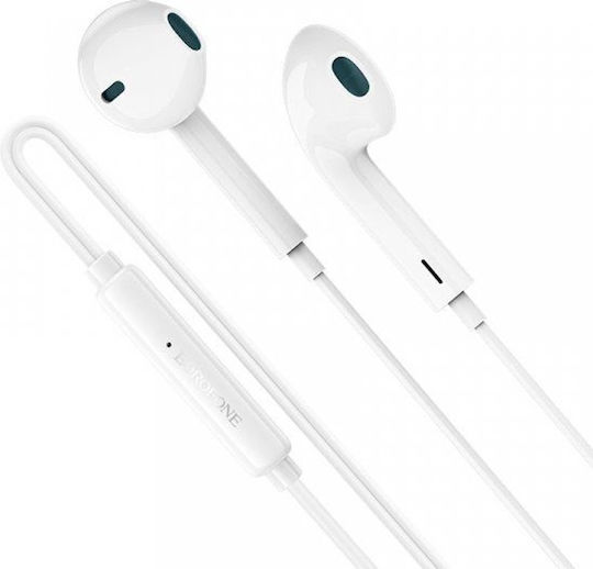Borofone Bm100 În ureche Handsfree cu două căști cu mufă USB-C Alb