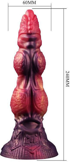 Power Monsters Savage Beastlord Tricolor Fantasy Dildo With Suction Cup Purple
