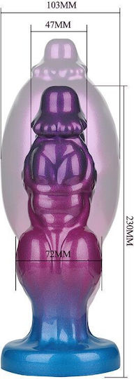 Power Monsters Inflatable Dildo With Suction Cup Purple