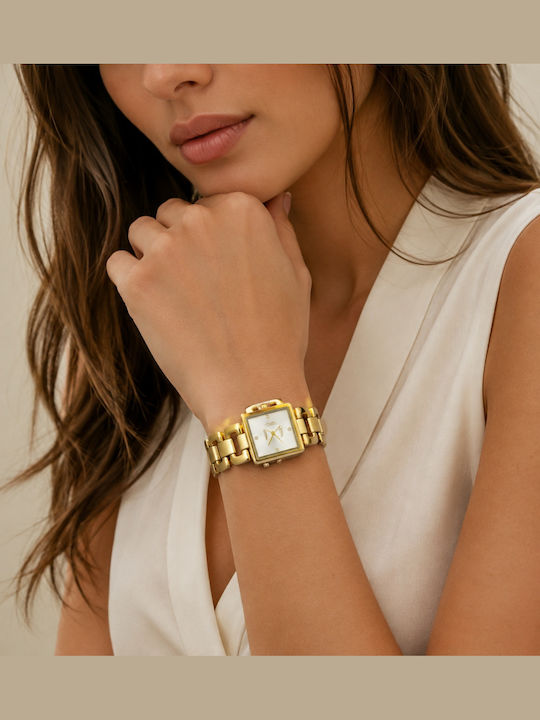 Oxette Women's Battery Watch with Gold Metal Bracelet Oxette Women's Battery Watch with Gold Metal Bracelet