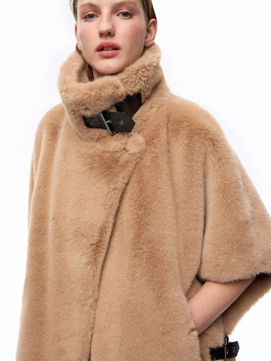 Short Women's Beige Fur