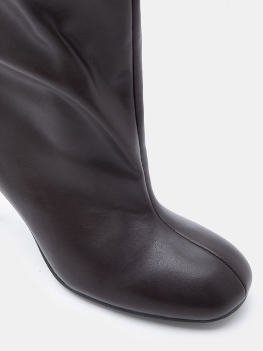 Wildleder Damenstiefel Über dem Knie Braune