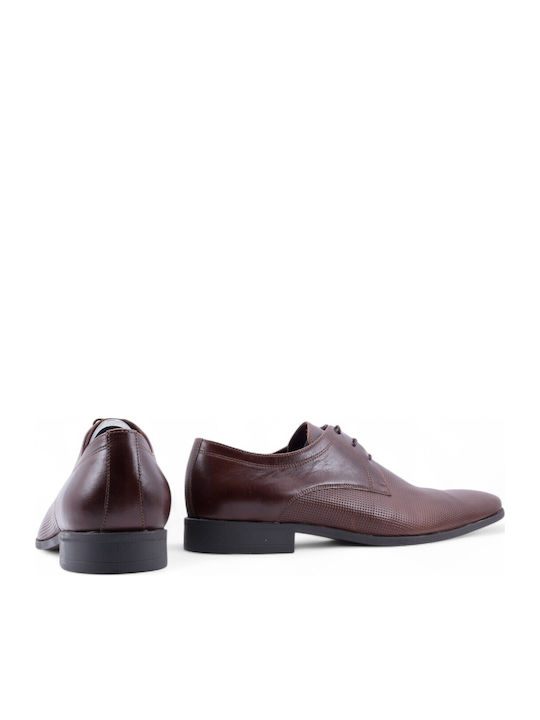 Herrenschuhe Braune Leder Geschnürt