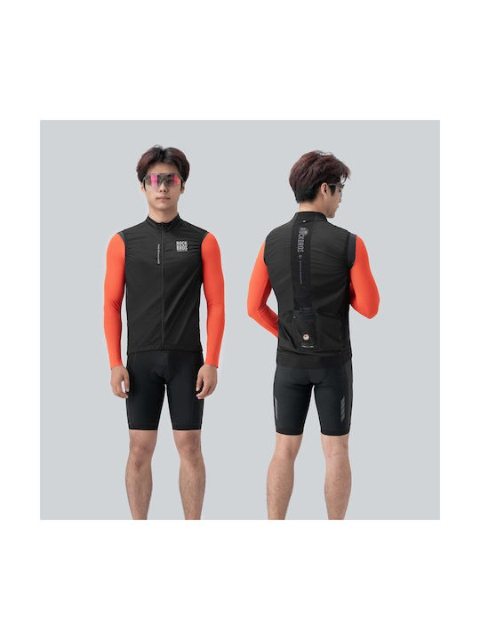 Rockbros Men's Sleeveless Cycling Windbreaker Jacket Black