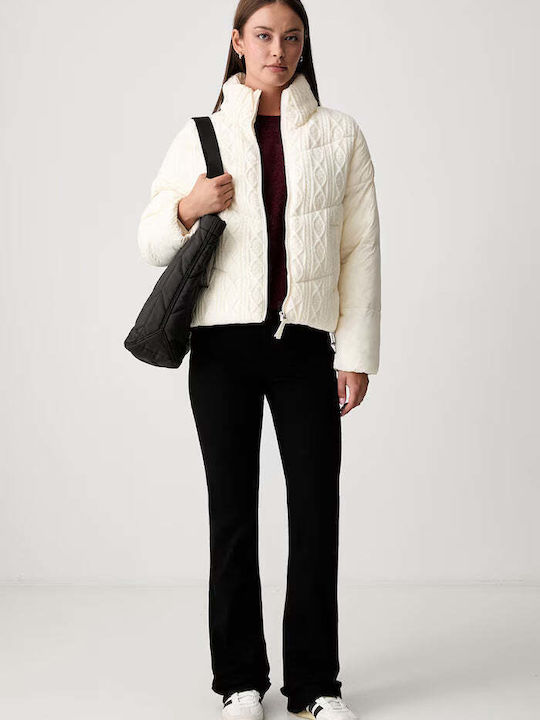 DKNY Women's Winter Jacket Cream