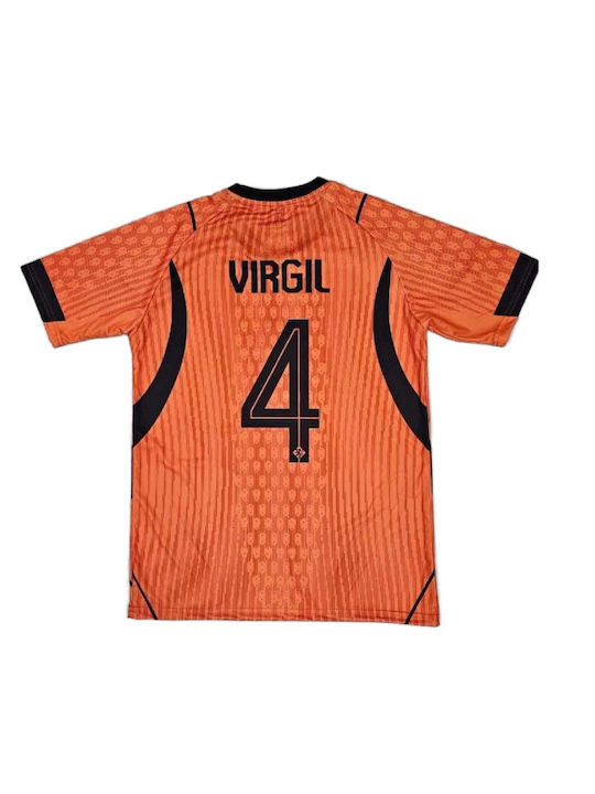 Футболен Екип Virgil Van Dijk Национален Отбор на Нидерландия Mundial '26 Оранжев Balón De Oro Унисекс Kl234