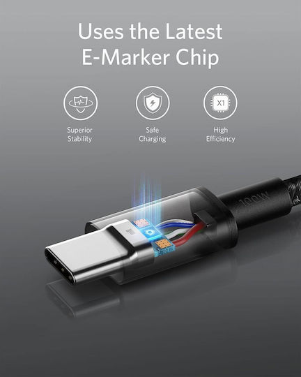 Anker USB 2.0 Cable USB-C male - USB-C 100W 1m (B8756011)