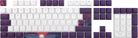 Dark Project DPKS177_SUNR1_ISO&ANSI Taste Pentru Tastatură PBT Cu Aspect ANSI și ISO 177 Bucăți