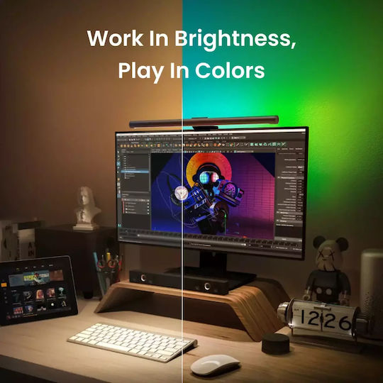 Yeelight Monitor Light Bar YLTD003 Alb & RGB cu Luminozitate Reglabilă & Temperatură de Culoare Reglabilă