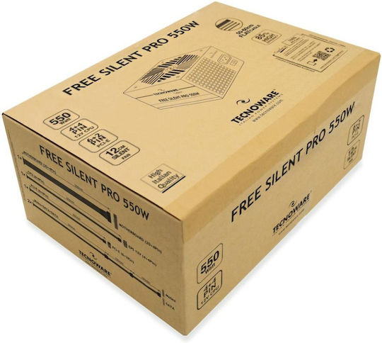 Tecnoware 550W Negru Sursă de Alimentare Calculator Complet cu fir (FAL551FSP12)
