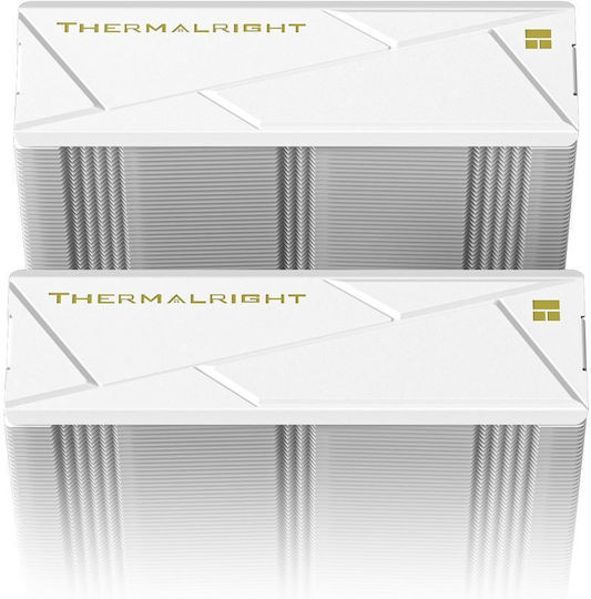 Thermalright Royal Pretor 130 Ultra Процесорен охладител с двоен вентилатор за Socket AM4/AM5/1200/115x/1700 с ARGB осветление Бял