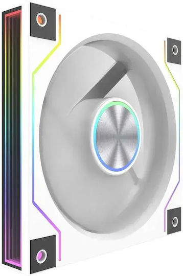 Darkflash DM20 Line Case Fan 120mm (1600rpm / 56cfm) with ARGB Lighting and 3-Pin Connection White