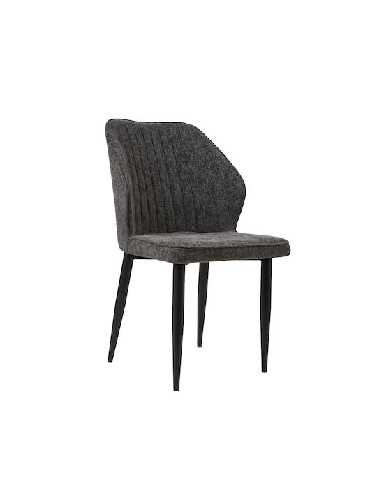 Rihanna Dining Chair with Fabric Upholstery Grey 49x61x84cm