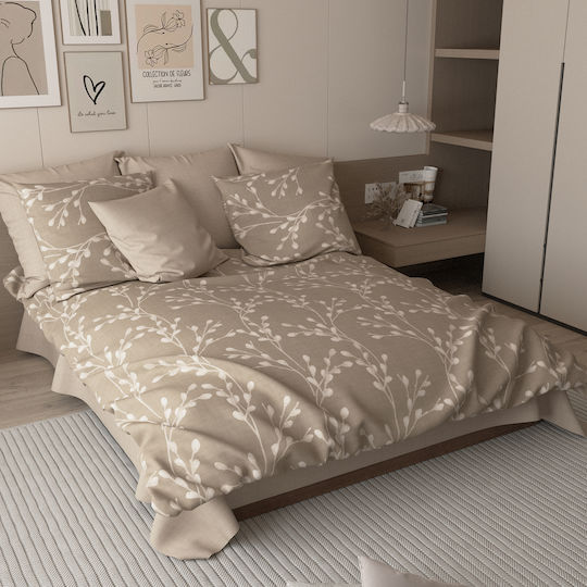 Charalambidis Textiles Salonica Beige Pillowcases Set 52x72cm