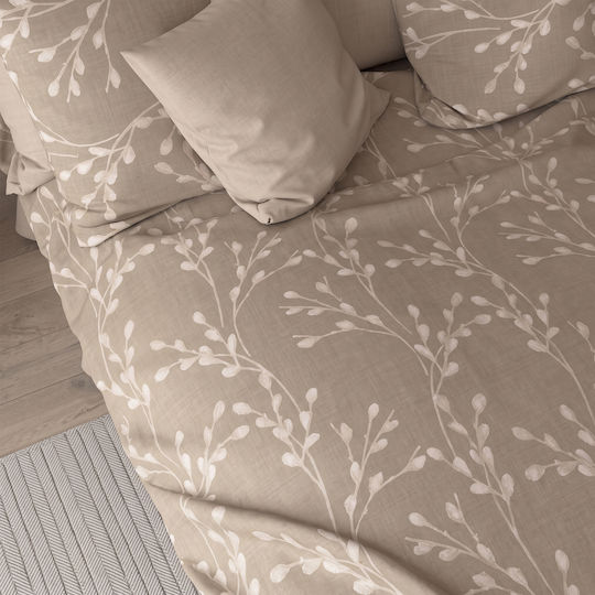 Charalambidis Textiles Salonica Beige Pillowcases Set 52x72cm