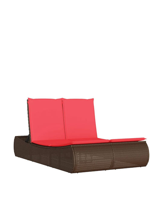 Ξαπλώστρα Διπλή Rattan με Μαξιλάρι 110x178εκ. Ξαπλώστρα Διπλή Rattan με Μαξιλάρι 110x178εκ.