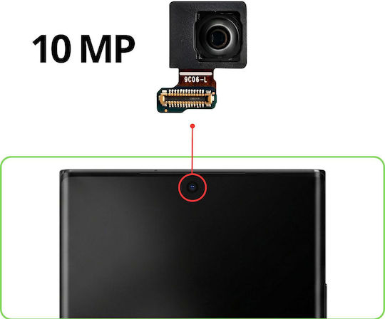 Clappio Replacement 10mp Front Camera Samsung Galaxy Note 20 Ultra Black