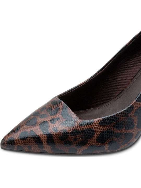 Spitze Zehe Pumps mit Mittlerem Absatz Tiermuster