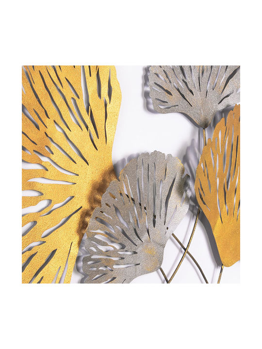 Megapap Wandbehang Flower Handgefertigt Bronzefarben aus Stoff 100x75cm