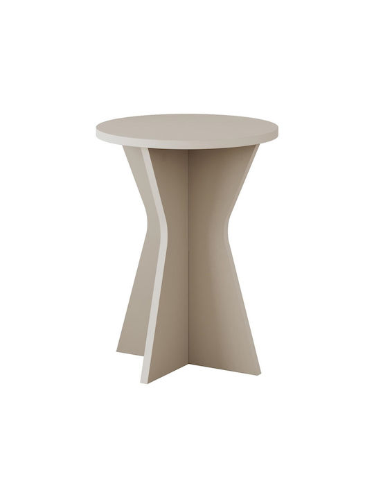 Кръгла Странична Маса Дървена Sandstone Ш40xД40xВ51.8см.