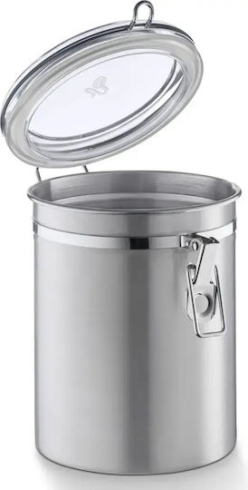 Tchibo Coffee Box with Airtight Lid from Stainless Steel Brown 17x17cm 1pc