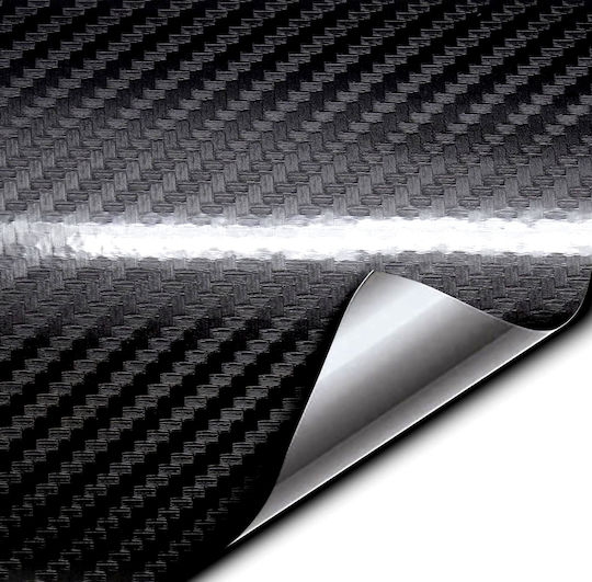 Roll 5d Carbon Car Wrapping Film Glossy Black Size 18m X 1.52m