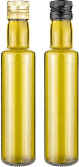 Bimberek Δοχείο Λαδιού Γυάλινο με Ροή 250ml ΜΑΥΡΟ