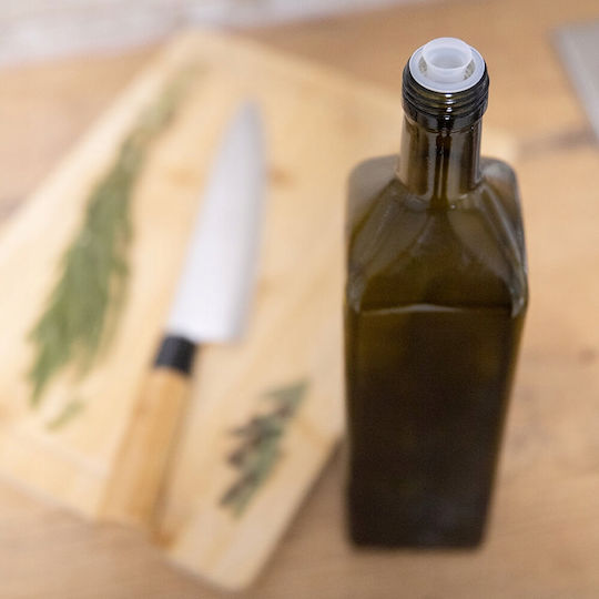 Bimberek Δοχείο Λαδιού Γυάλινο με Ροή 750ml ΜΑΥΡΟ