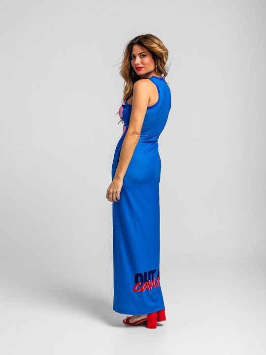 Sommer Maxi Damenkleid Rosa und Rote