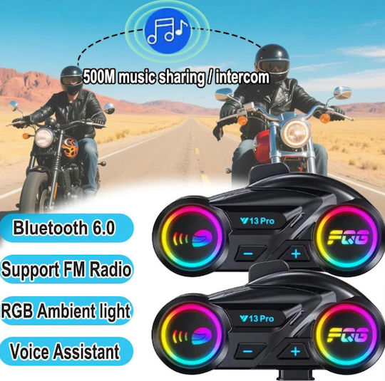SPV Y 13 Pro Interfon unic pentru cască de motocicletă cu Bluetooth