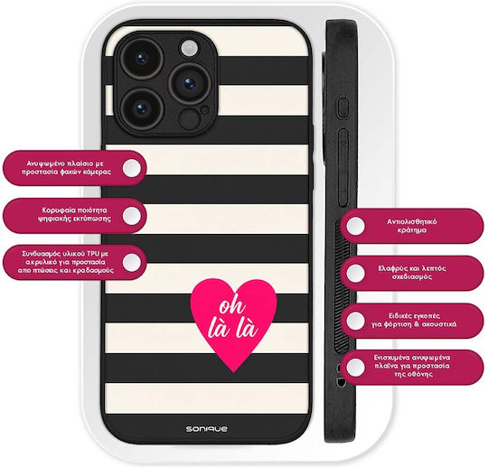 Sonique Stripe Stories Series Xiaomi Poco X5 Pro 5g Umschlag Rückseite Schwarz