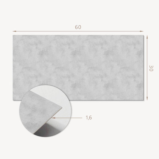 PVC Tile Set Kitchen Or Bathroom Decoration Raw Concrete Texture 6x60x30 Cm
